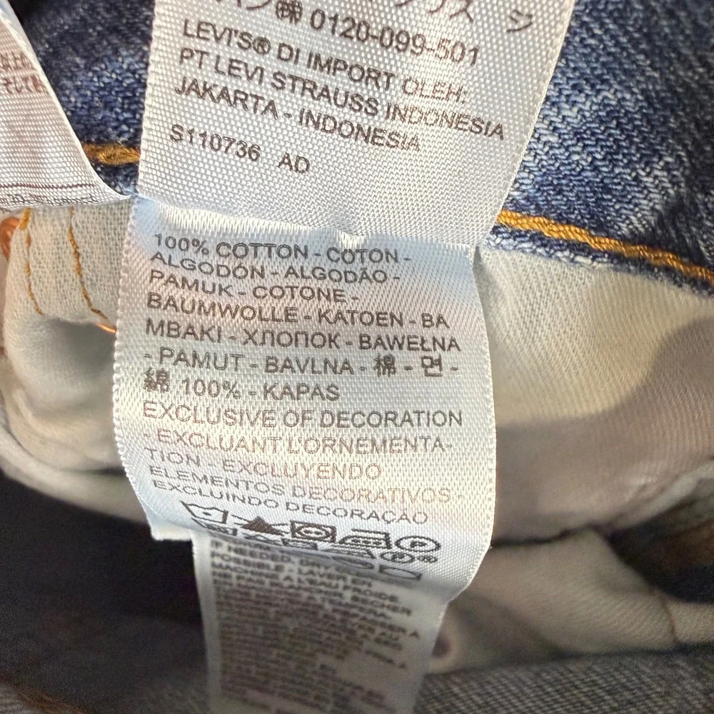 NEW Levi's Men's 501 Jeans Button Fly Medium Wash 38x36 Classic Straight Leg NWT